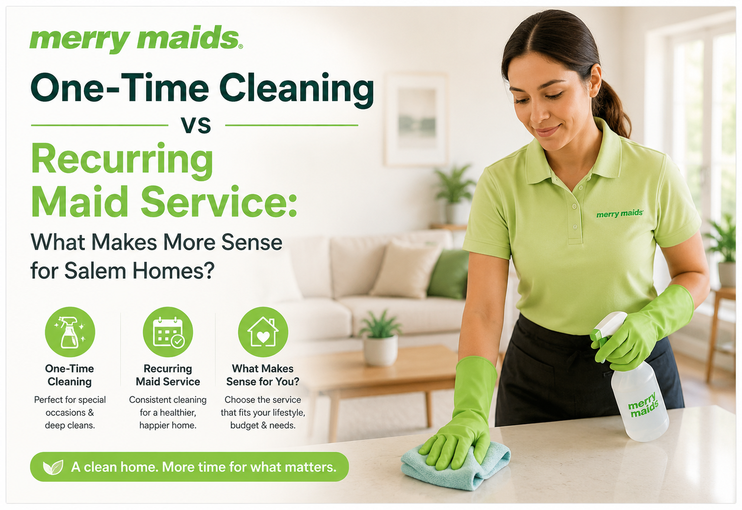 One-Time House Cleaning Service in Salem by Merry Maids Salem Oregon