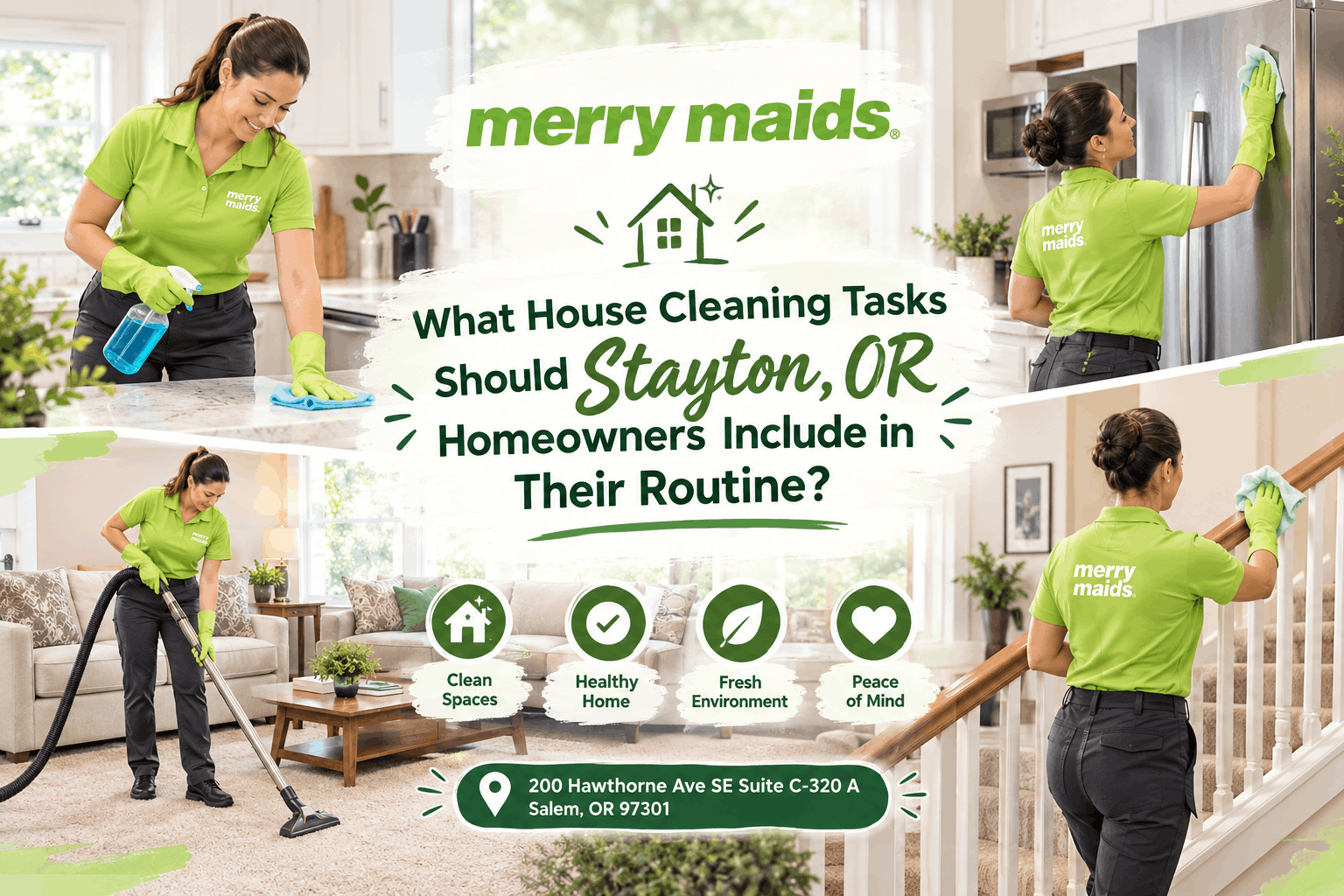 House cleaning routine for Stayton OR homeowners